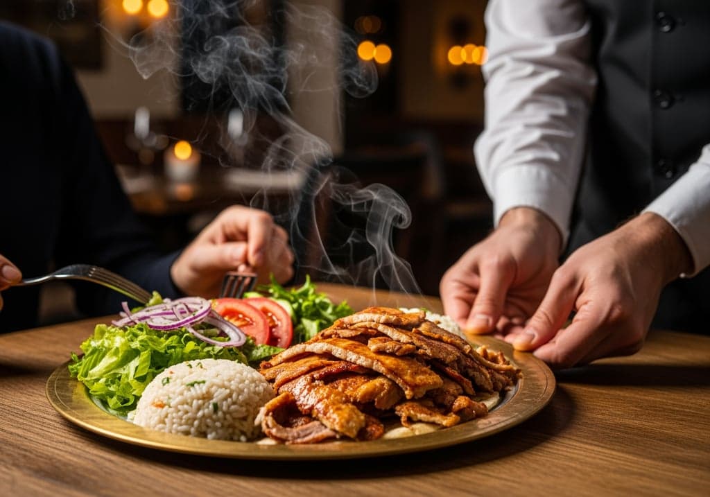 Döner being served